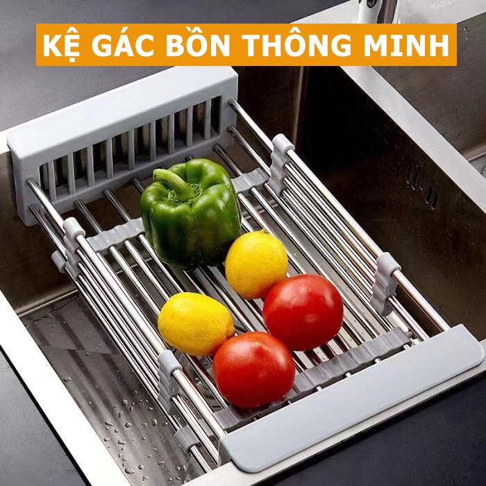 Kệ Giá Rổ Gác Bồn Rửa Chén Bát, Kệ Inox Đựng Rau Củ Quả Thực Phẩm Nhà ...