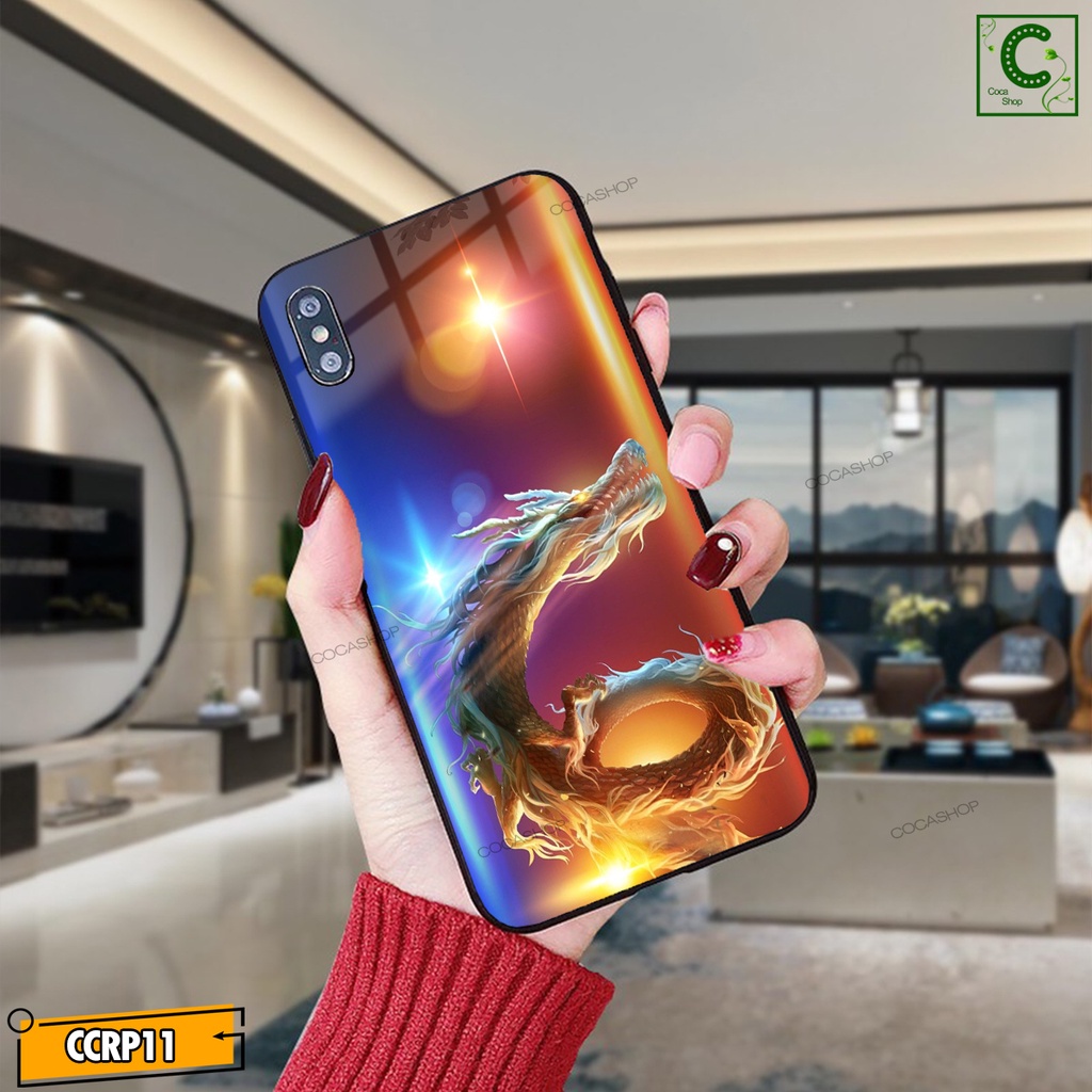 Ốp iPhone Mặt Kính Nano Dẻo - Ốp Hình Rồng Cực Mạnh Mẽ