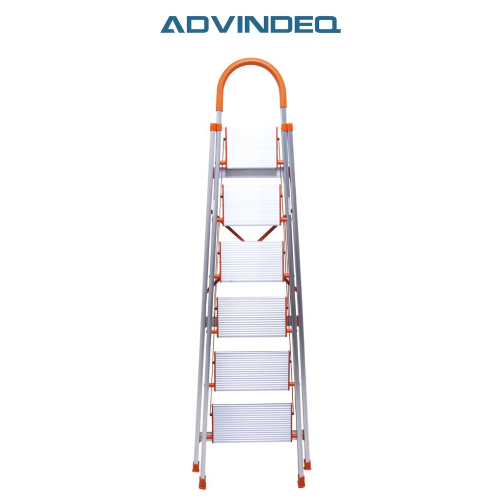 Thang nhôm ghế 6 bậc xếp gọn ADVINDEQ ADS-706, tải trọng 150kg chống trượt an toàn, bảo hành 24 tháng toàn quốc