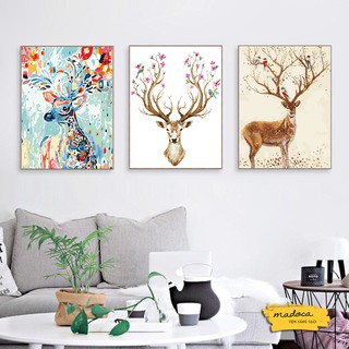 Tranh tô màu theo số hóa Madoca có khung 40x50cm kết hợp T05 , T21 và T332