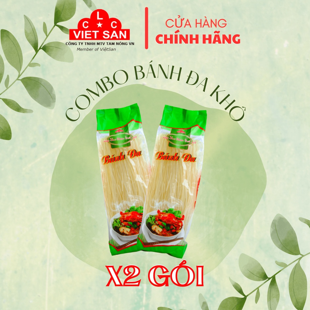 Bánh Đa Khô Sợi Trắng Việt San 300g - Sợi Dai Ngon Tự Nhiên Nấu Lẩu, Nấu Canh Tiện Lợi