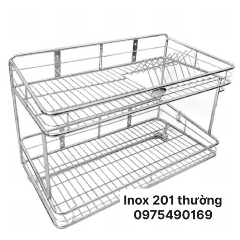 Trạn bát giá úp bát inox 2 tầng 3 tầng treo tường loại dày ống đũa inox dày