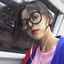 Gọng kính cận ngố tròn thời trang nữ cá tính phong cách Ulzzang chuẩn UV400 chống bức xạ và ánh sáng xanh 041