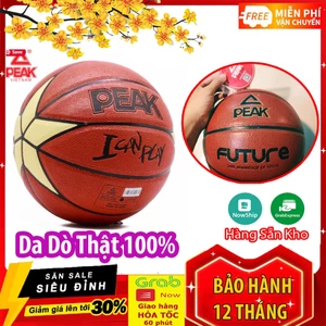 Bóng rổ da Peak + Tặng Bơm + Balo rút + Kim Bơm + Túi lưới SIÊU HOT
