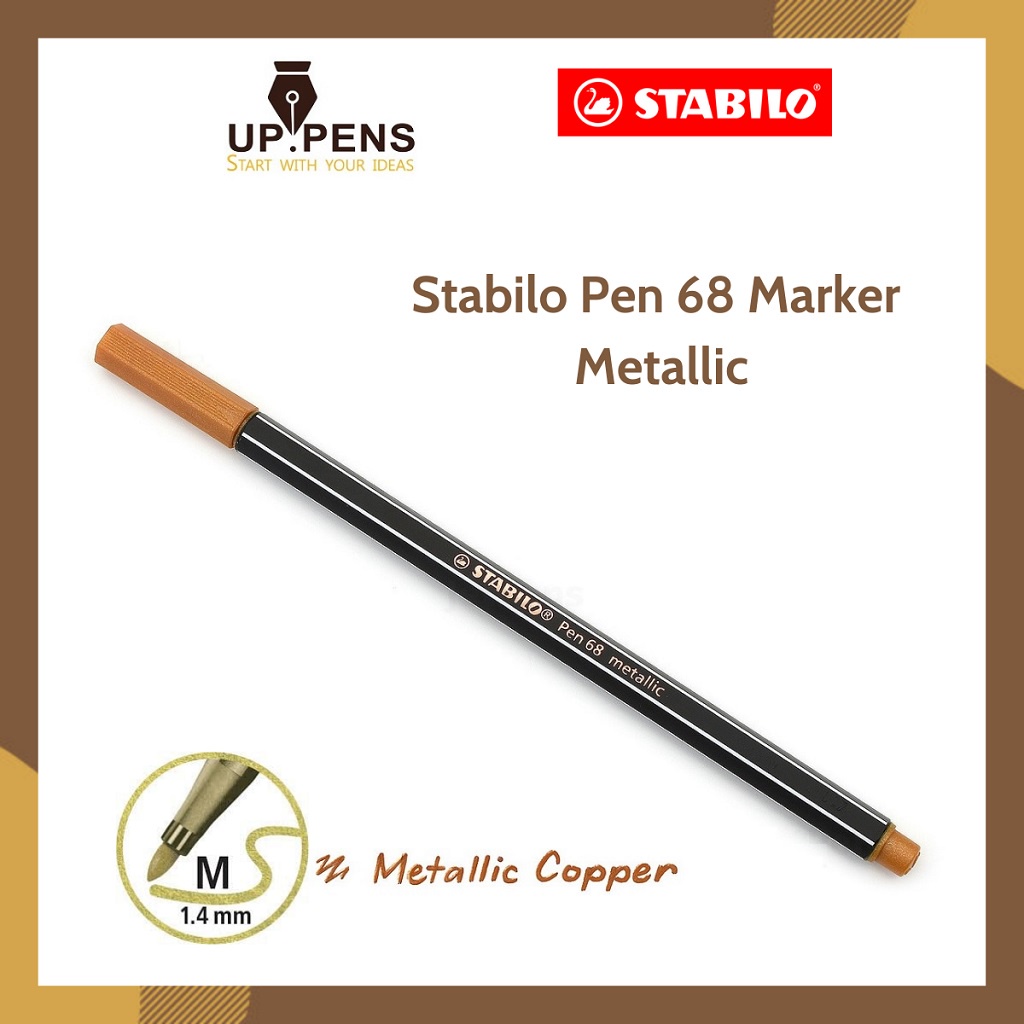 Stabilo Pen 68 Metallic Marker - 1.4 mm - 8 Color Set