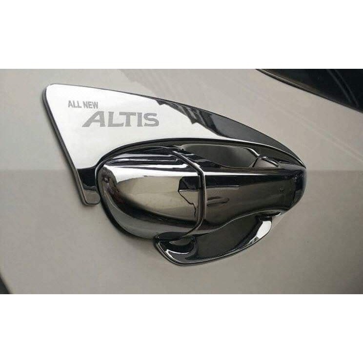Ốp tay nắm, hõm cửa xe Toyota Altis 2003- 2015- 2021, 2022, 2023,2024 mạ crom cao cấp