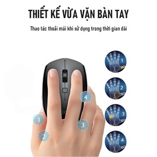Chuột Không Dây ROBOT M205 - USB 2.4Ghz, Nhỏ Gọn, Có Nút Tùy Chỉnh Độ Phân Giải, Phù Hợp PC/ Laptop