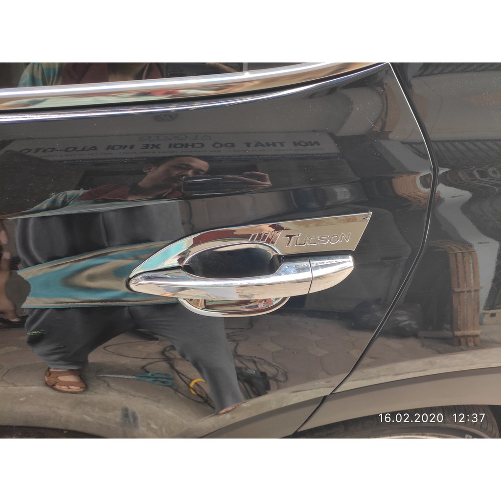 Ốp Tay nắm, Hõm Cửa Xe Hyundai Tucson 2022-2025, chất liệu nhựa Mạ Crom cao cấp