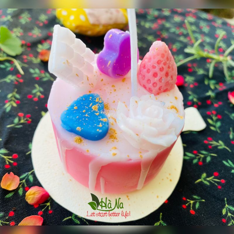 Nến Thơm Bánh sinh nhật - Tinh Dầu Hà Na - Mẫu và mùi hương theo yêu cầu