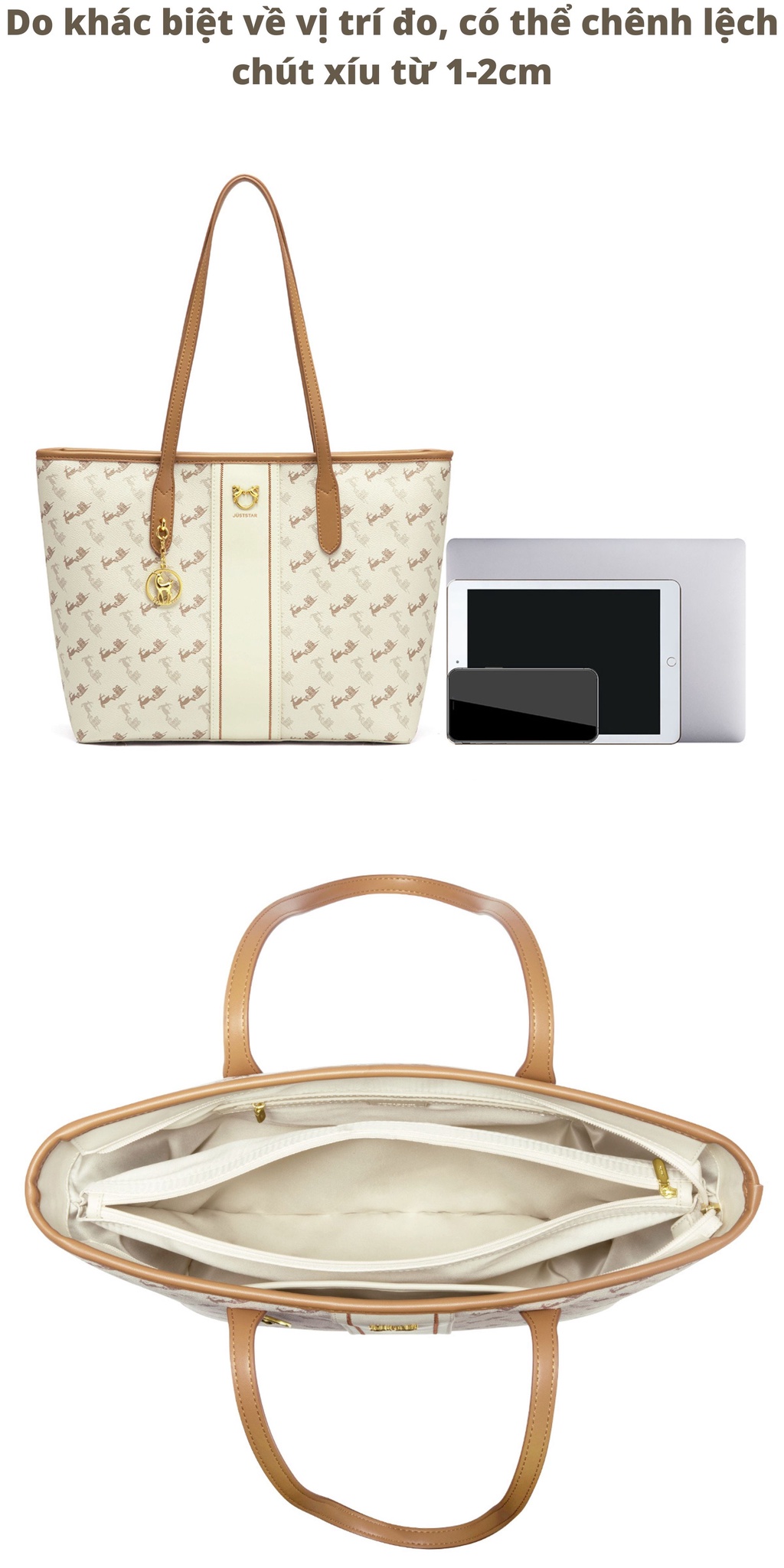 Mô tả Túi Tote bag công sở Just Star đẹp sang trọng size to lớn đi làm đi chơi du lịch cao cấp ViAnh Store 172849 - 3