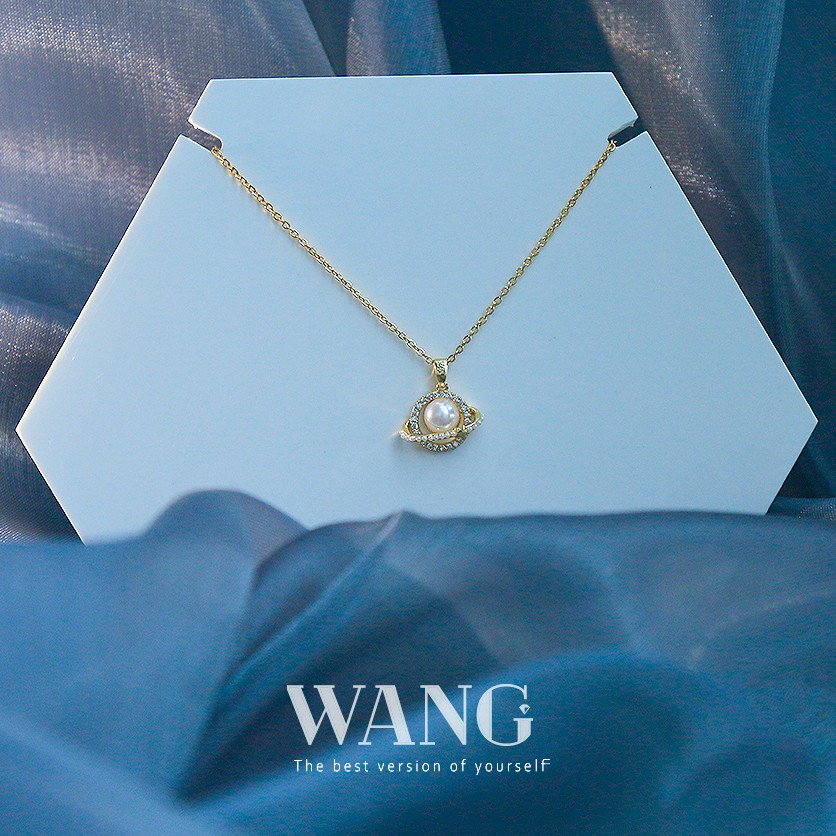Vòng cổ Thép Titan Mạ Vàng 18k Mặt Hình Hành Tinh Thời Trang Hàn Quốc