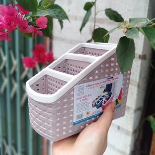 Khay tiện ích 4 ngăn nhựa Việt Nhật 5696 - khay đựng bút,điều khiển..khay đựng đồ đa năng { H }