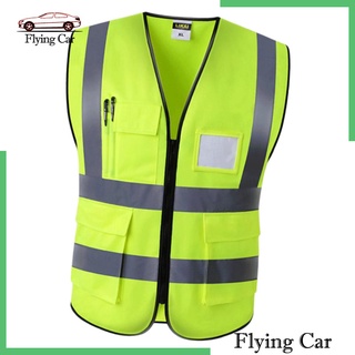 Áo Vest phản quang có khả năng hiển thị cao Mặt trước - Vàng,