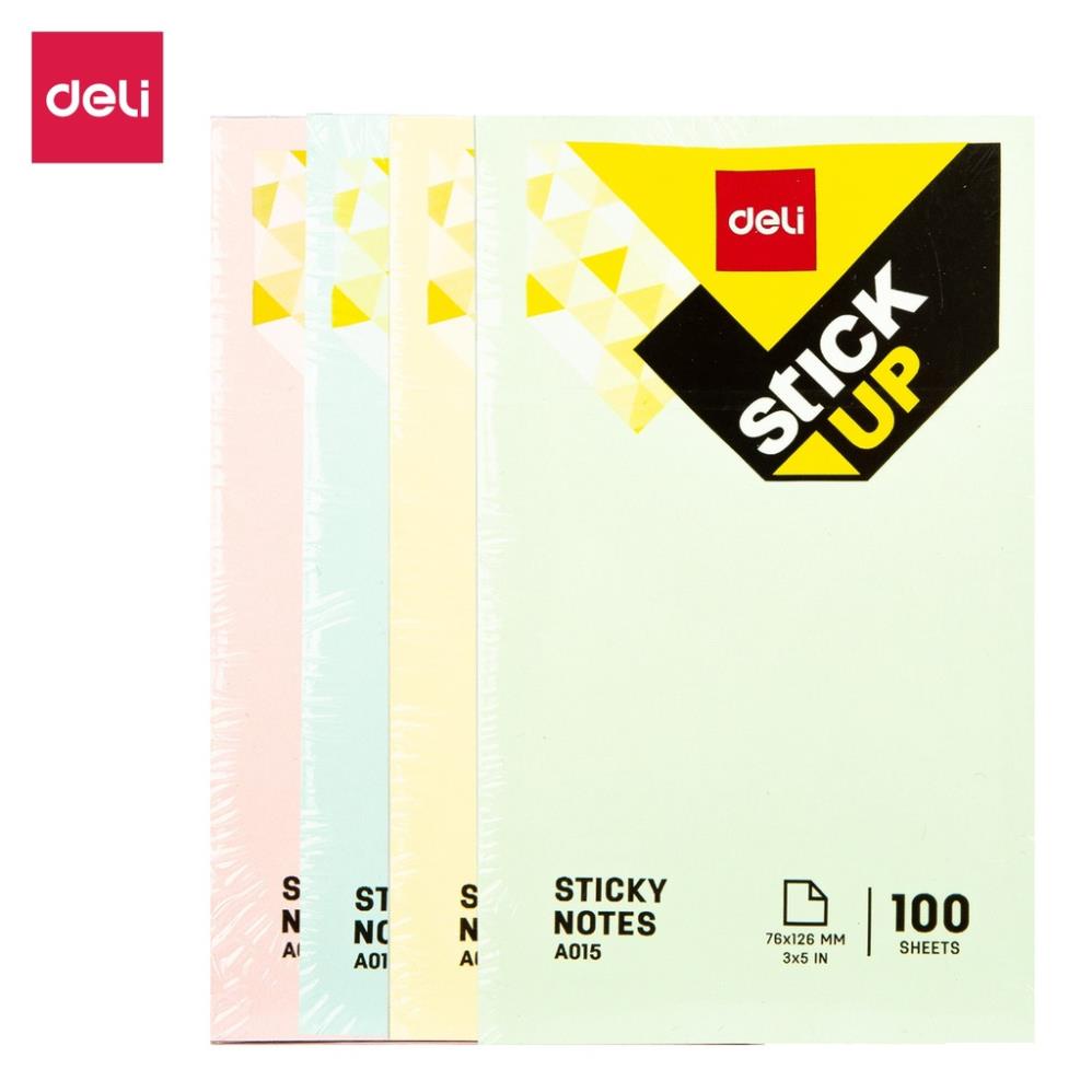 [2 Tệp] Giấy Note Ghi Chú Deli 100 Tờ - 3 Kích Cỡ Khác Nhau - Bám Dính ...