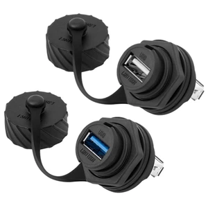 BTF USB 2 0 3 0 Nữ Ổ Cắm Cắm Bảng Điều Khiển Gắn Bộ Chuyển Đổi Trực Tiếp Chống Thấm Nước IP67 Kết Nối Có Nắp
