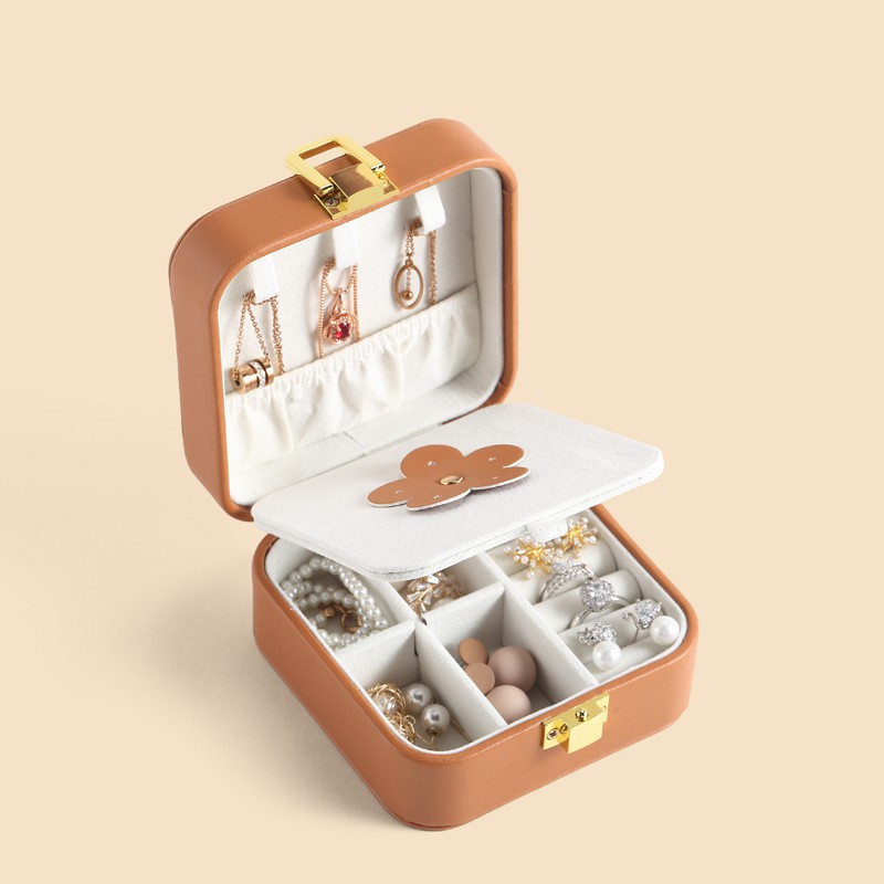 Hộp đựng trang sức Casegrace bằng da PU thiết kế nhỏ gọn tiện dụng tùy chọn màu sắc