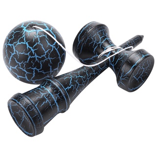 🔥Đồ chơi bằng gỗ Thể thao ngoài trời Kendama Đồ chơi Bóng trẻ em và người lớn Bóng ngoài trời Thể thao Crack Gỗ sồi Thiết kế đầy màu sắc Đen và Xanh