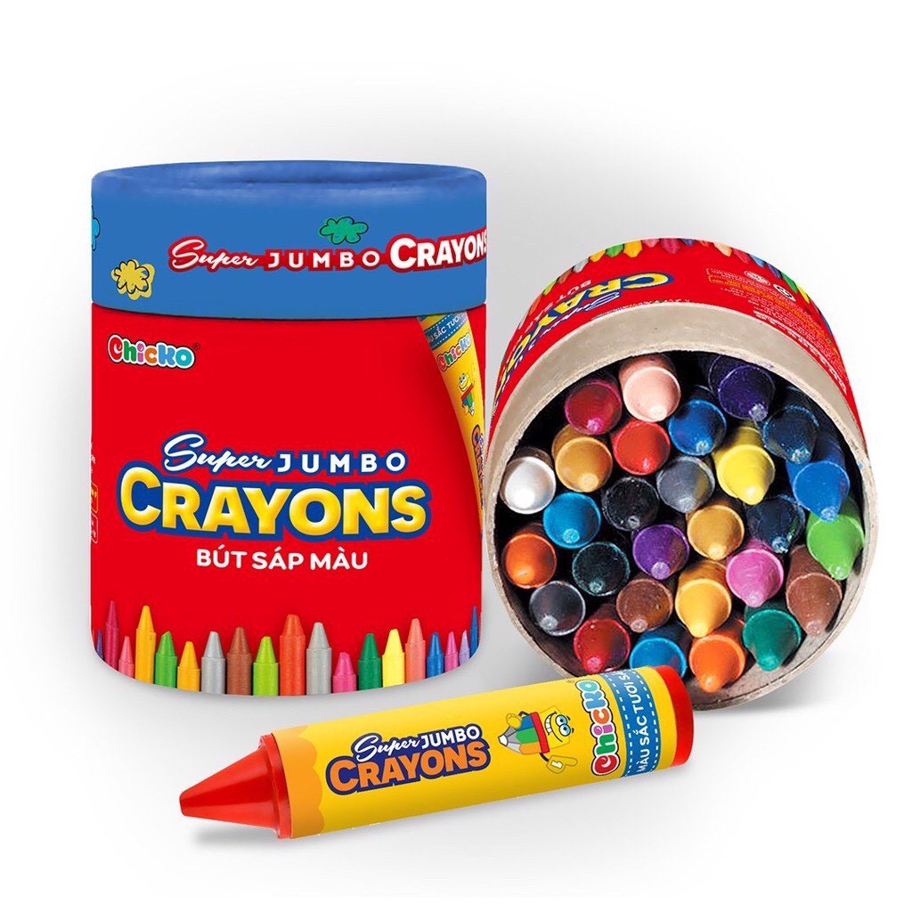 [Mã BMLTB35 giảm đến 35K đơn 99K] Bút Sáp Màu DUKA Super Jumbo Crayons - 18 Màu