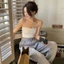 Milyfashion Ice Silk Cool Feel Sling ngắn liền mạch có miếng đệm ngực