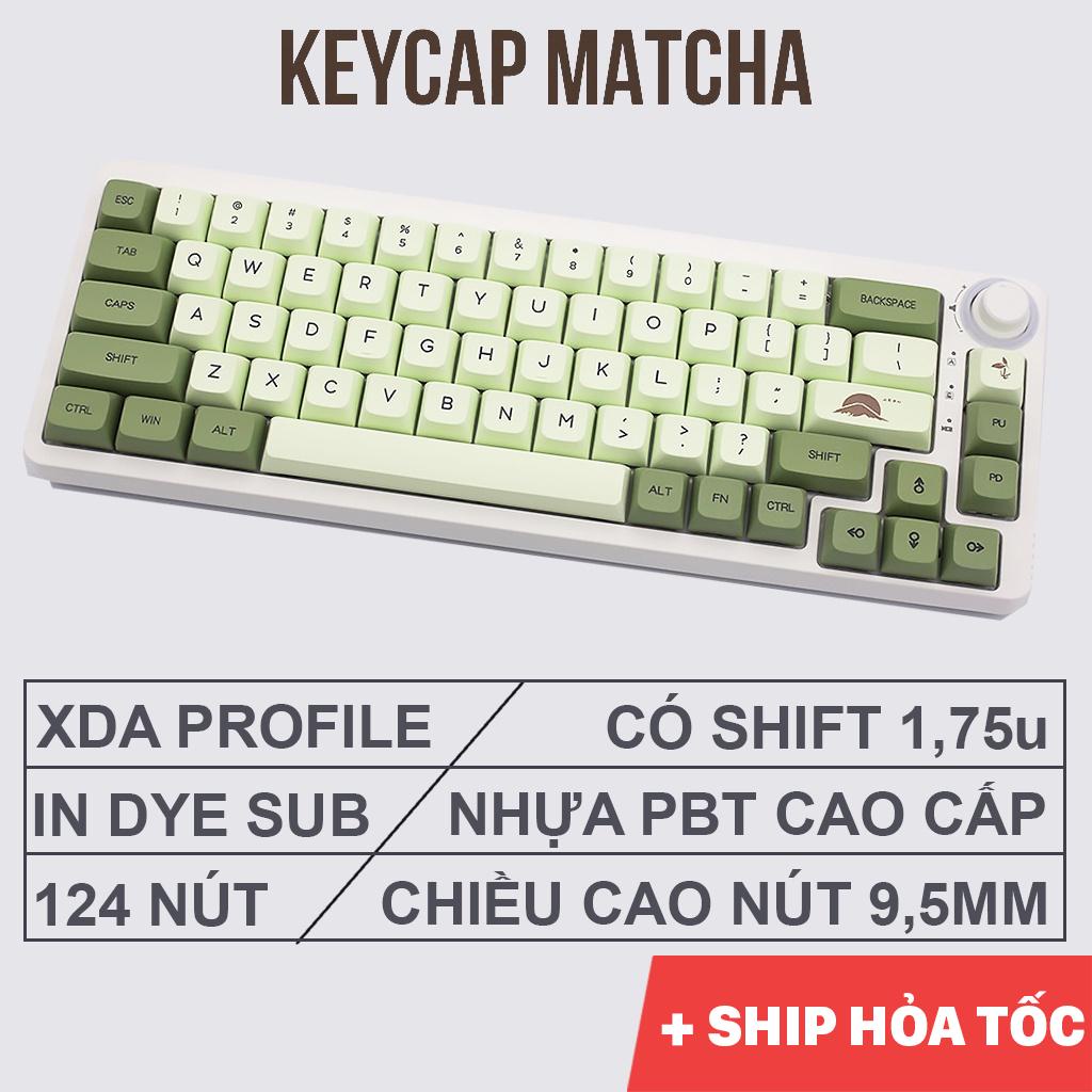 Keycap Matcha Trà Xanh Profile XDA hoặc OEM nhựa PBT cao cấp 124 nút in ...