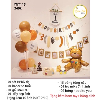 Sét bóng sinh nhật hàn quốc mẫu mới siêu đẹp ,phụ kiện trang trí sinh nhật giá rẻ, YẾN NHI SHOP