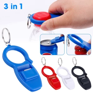 Dụng Cụ Mở Nắp Chai/Lon/Nước Ngọt Kèm Móc Khóa 3 Trong 1 Tiện Lợi