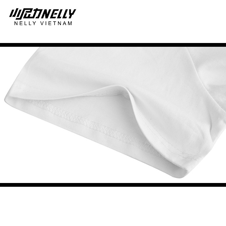 Ảnh Áo thun NELLY Cotton 260gsm Premium - Trắng Trơn Tay Lỡ Form Rộng Nam Nữ 3