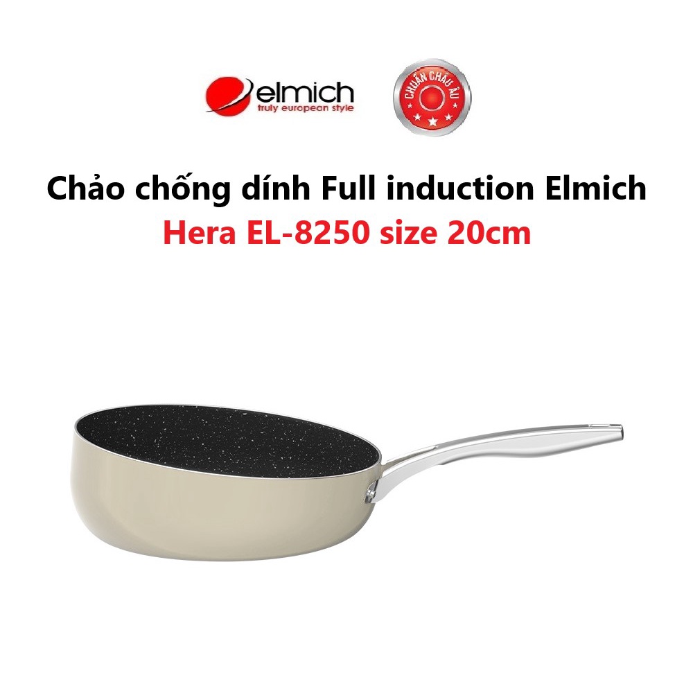 [LIFEMCMBP4 -12% đơn 250K] Chảo chống dính Full induction Elmich Hera size 20cm ( Màu : Vàng/ Xanh/ Tím )