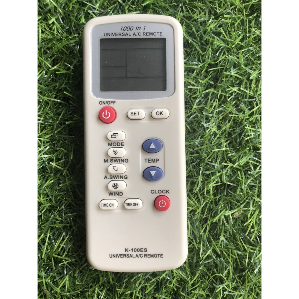Điều khiển điều hòa đa năng K-100ES dùng tương thích với tất cả các mẫu điều hòa hiện nay dùng cho hơn 1000 mã điều hòa
