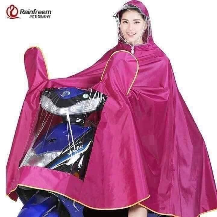 Áo mưa phản quang có kính che mặt chống thấm nước