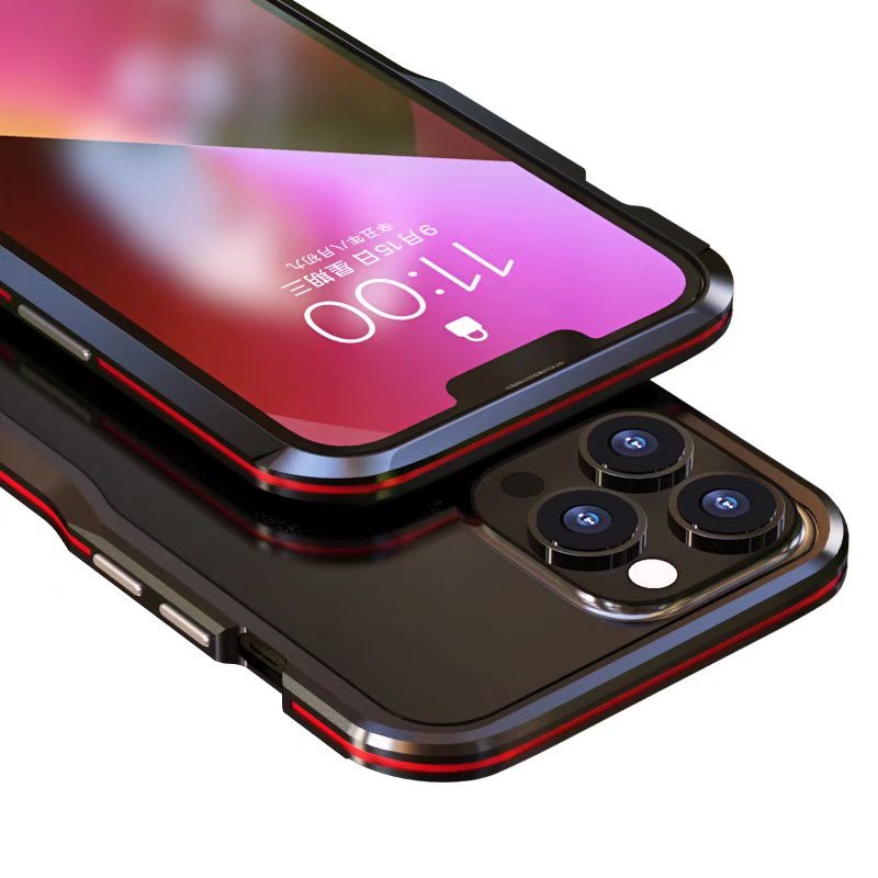 Ốp điện thoại khung kim loại chống sốc cho iPhone 17 Pro MAX 16 15 14 13 12 Pro Ốp lưng nhôm 3D Vỏ bảo vệ giáp chắc chắn