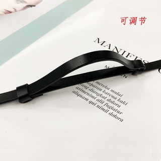 Thắt lưng thời trang nữ, da thật bản nhỏ, khóa móc, điều chỉnh được độ dài W22