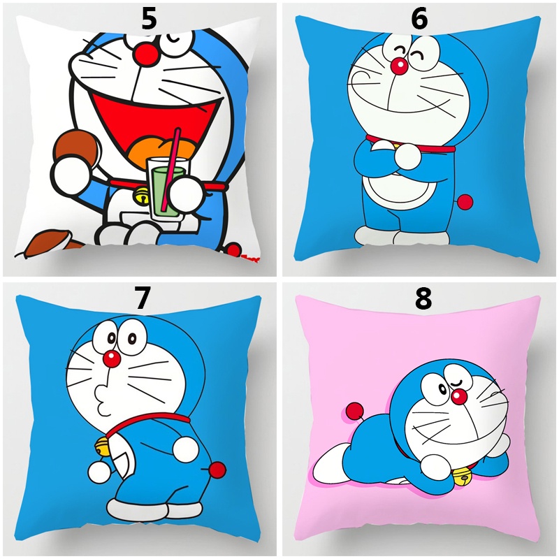Vỏ gối in hình Doraemon đáng yêu kích thước 45x45cm
