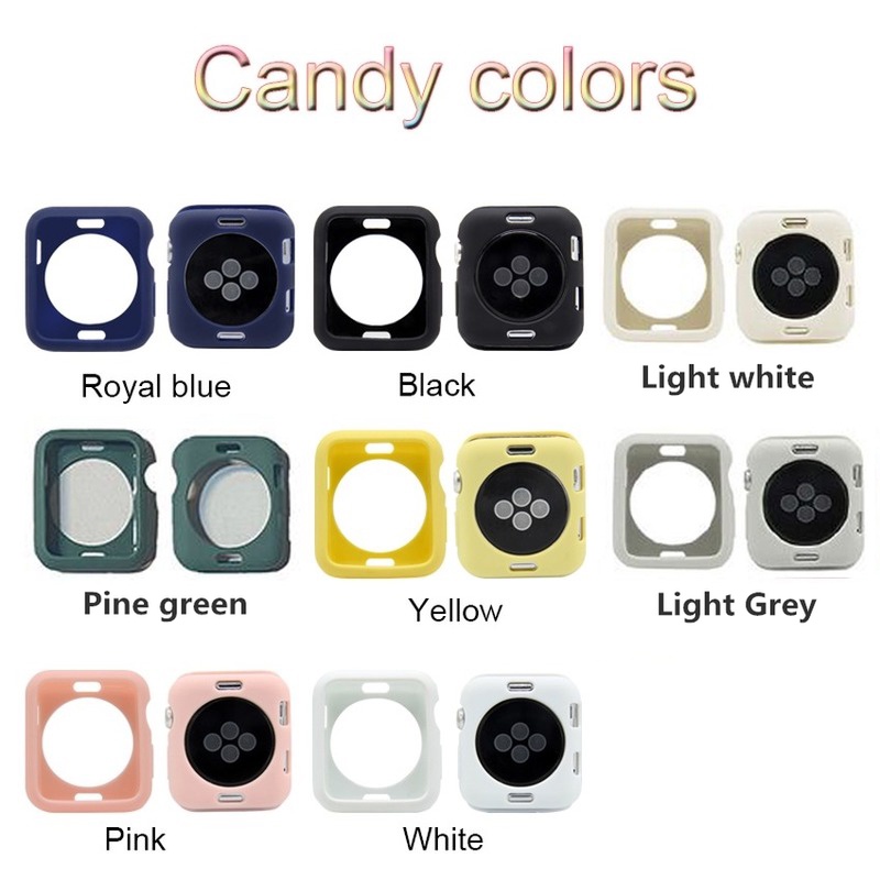 Ốp Lưng Kẹo Cho Apple Watch 46MM Series 11 10 9 8 7 SE 6 5 4 iWatch Ultra 3 2 49mm 45 41 45 SE 40 44 42 38MM Ốp Lưng