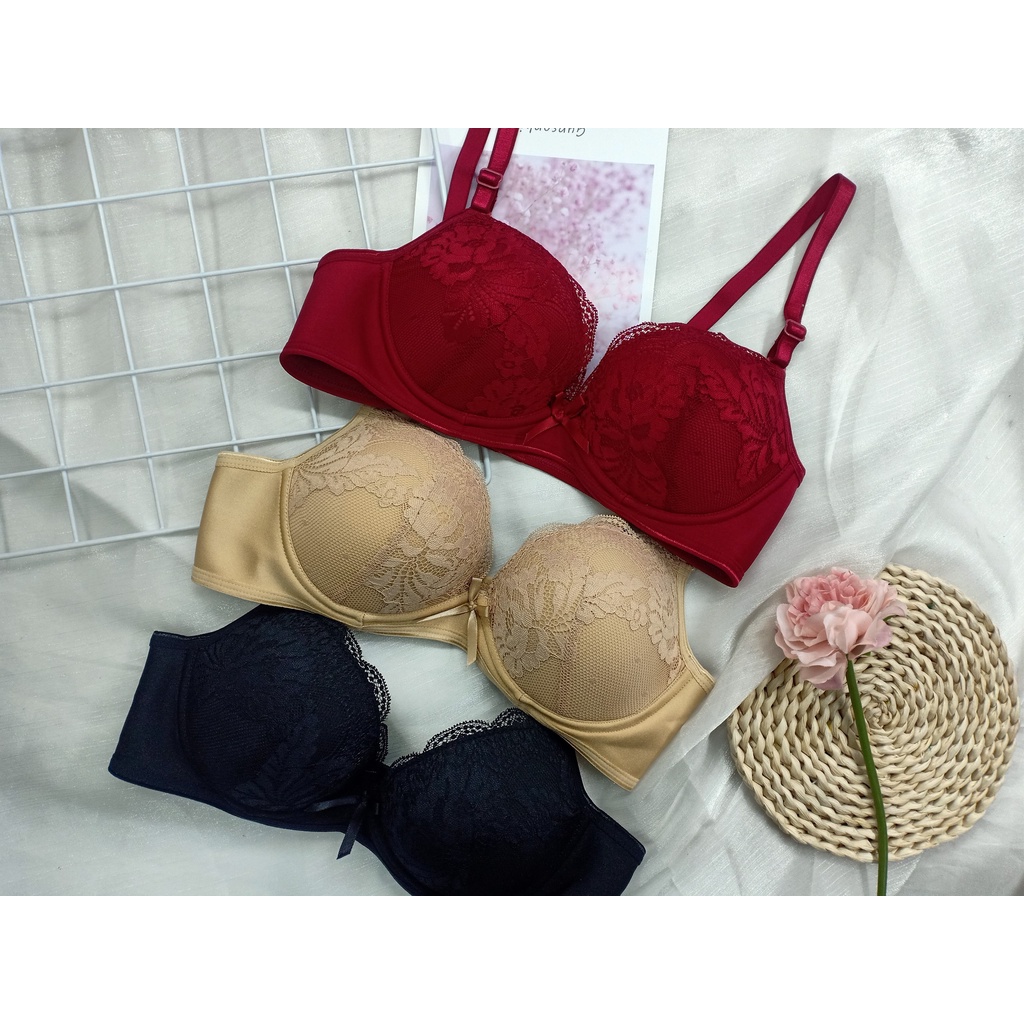 Áo Ngực Mút Dày, Áo Lót Không Gọng Cao Cấp E475 - Thương Hiệu 12H