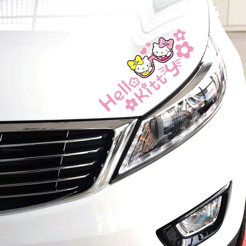 Sticker Hello Kitty Dán Trang Trí Xe Hơi 28x11cm | Shopee Việt Nam
