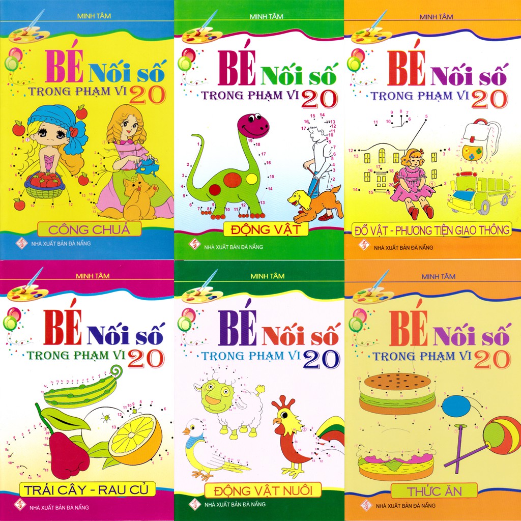 Ảnh Sách - Bé nối số và tô màu theo chủ đề 1