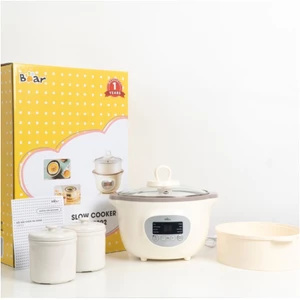 NỒI BEAR 3 THỐ NẤU CHÁO, NINH, HẦM, HẤP CÁCH THỦY BEAR 1.6 LÍT