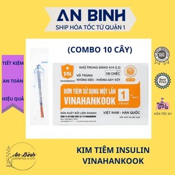 (Q1-HCM) (SET 20 CÂY) Kim Tiêm Insulin Sử Dụng Một Lần Vinahankook - Kim Tiêm Tiểu Đường 1cc - Dùng Trong Thẩm Mỹ Spa