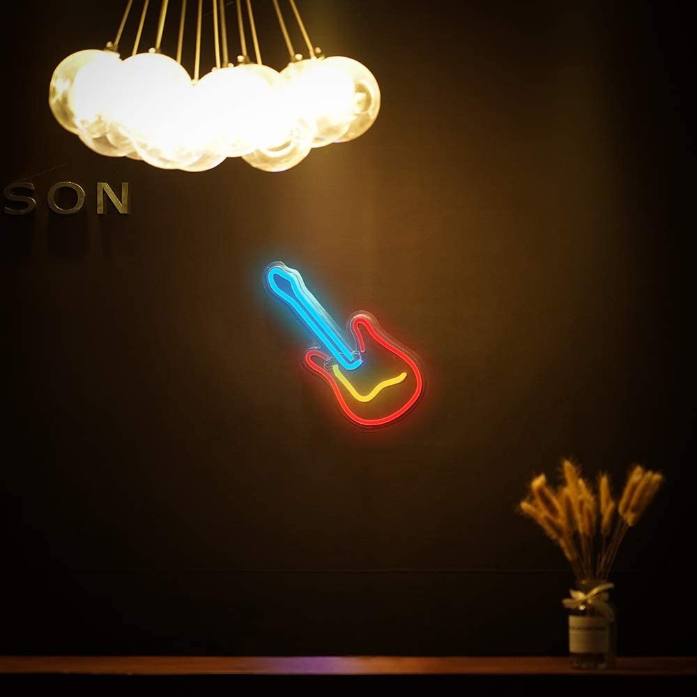Đèn Led Neon Trang Trí Phòng Hình Cây Đàn
