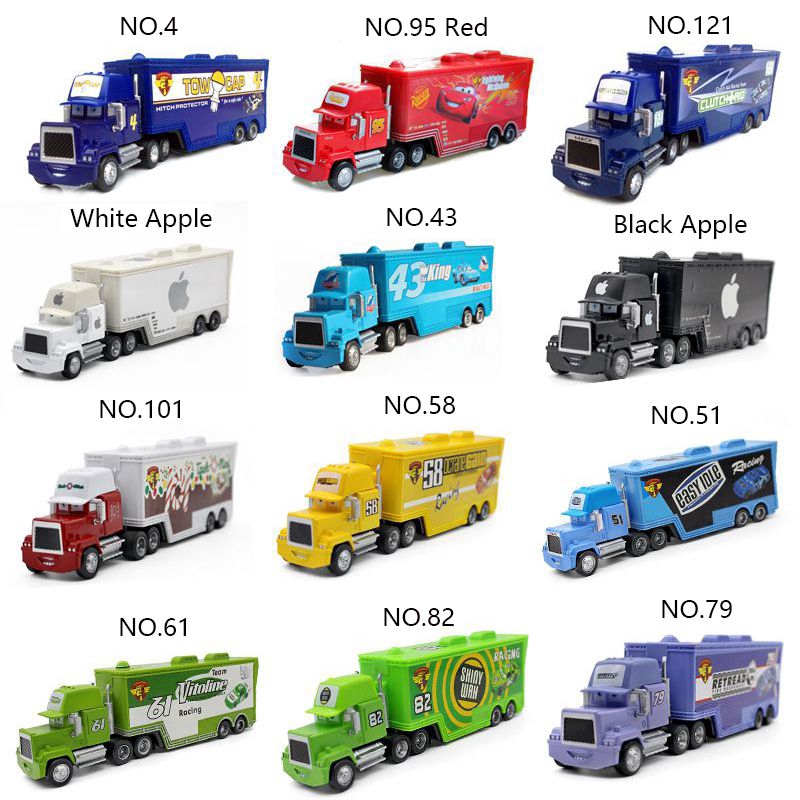 Pixar Cars 2 & 3 McQueen Racing Family Diecast Toy Car 1: 55 Đồ chơi trẻ em dáng rộng