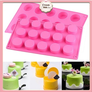 Khuôn Silicone 15 Khoang Hình Trụ Tròn Làm Kẹo Chocolate Cookie,Khuôn Nướng Bánh Vòng,Khuôn Làm Đá,Xà Phòng