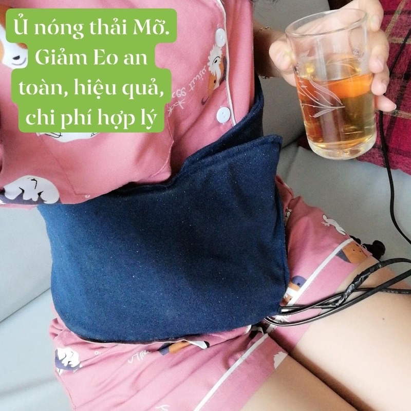 Đai quấn nóng ủ nóng điện Heating Pad giảm eo, giảm mỡ bụng mỡ đùi, có số chỉnh nhiệt. Hàng cty bảo hành 3 tháng