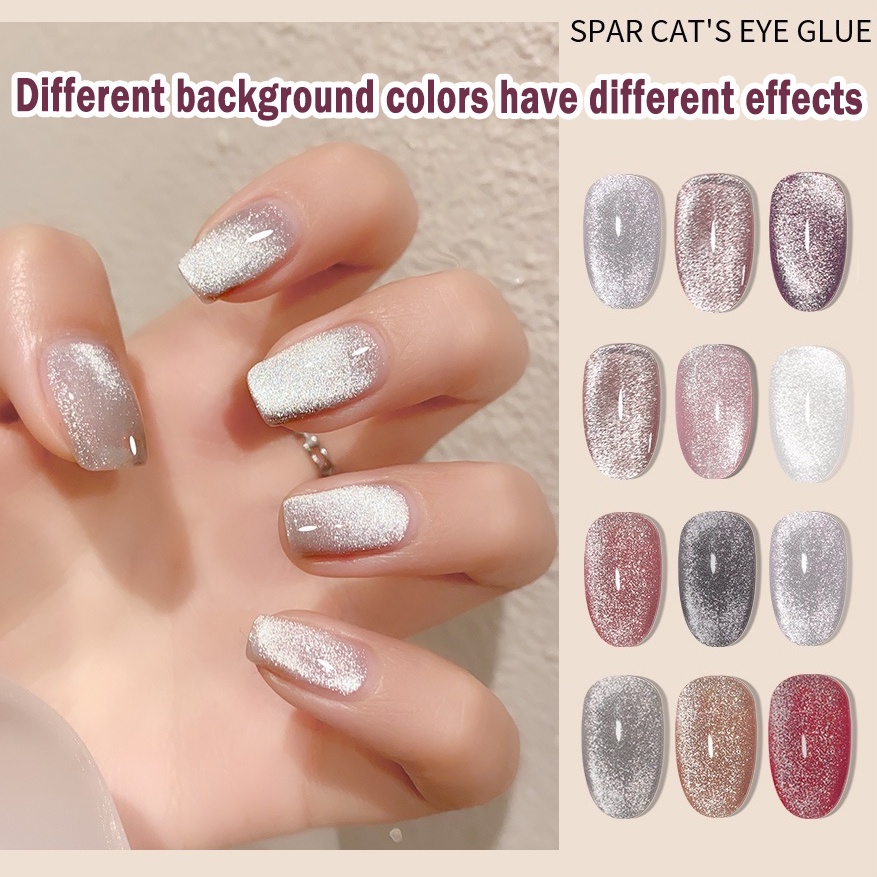 Quelles sont les couleurs disponibles dans la gamme de vernis à ongles miroir en diamant pour les yeux de chat ?
