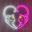 Đèn Trang Trí Led Neon Sign Đôi Mèo