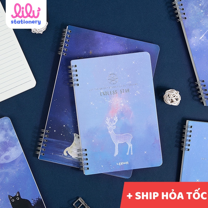 Sổ lò xo A5 kẻ ngang 160 trang với lò xo thiết kế độc đáo
