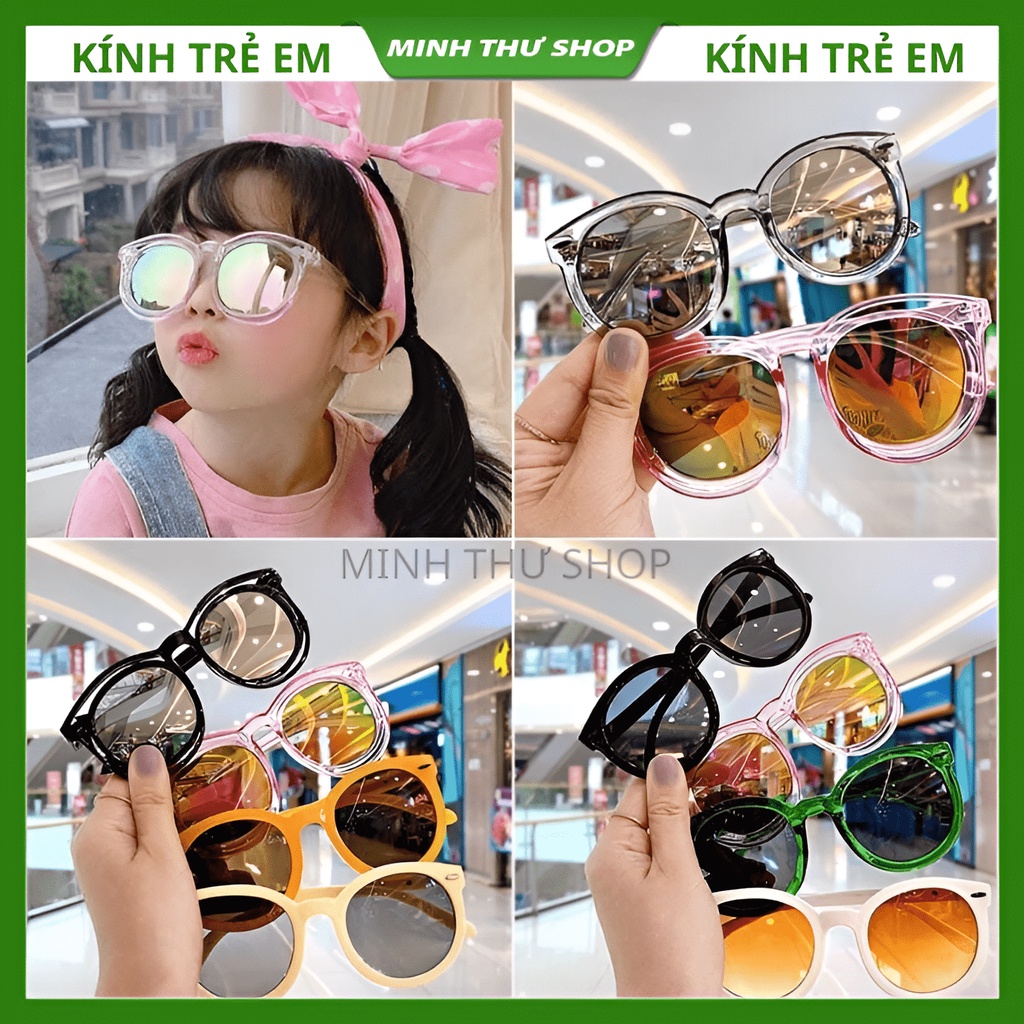 Kính Râm Trẻ Em,Kính Mát Gọng Tròn Chống Tia Uv Phong Cách Vintage Thời ...