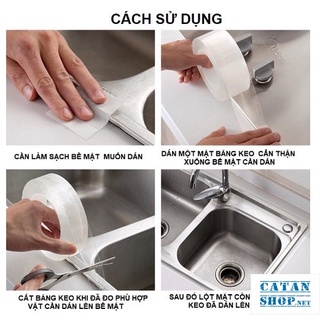 Băng keo nano 2 Mặt Đa Năng Trong Suốt Dài 5m Dính Mọi Bề Mặt Tiện Lợi GD602-KNano-5m