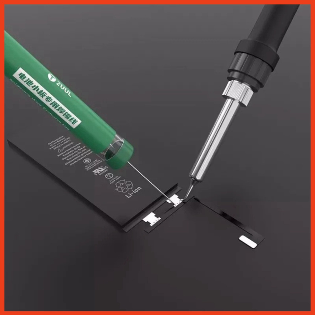 Dây thiếc hàn 173°c 2UUL dùng hàn cell pin, dây pin, tiếp điểm pin. Dây dài 3m, lõi 0.8mm