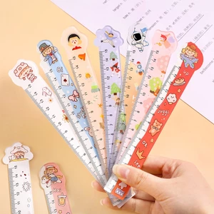 Thước Nhựa Cứng 15Cm Đầu Hoạt Hình Cute - Thỏ Hồng VPP